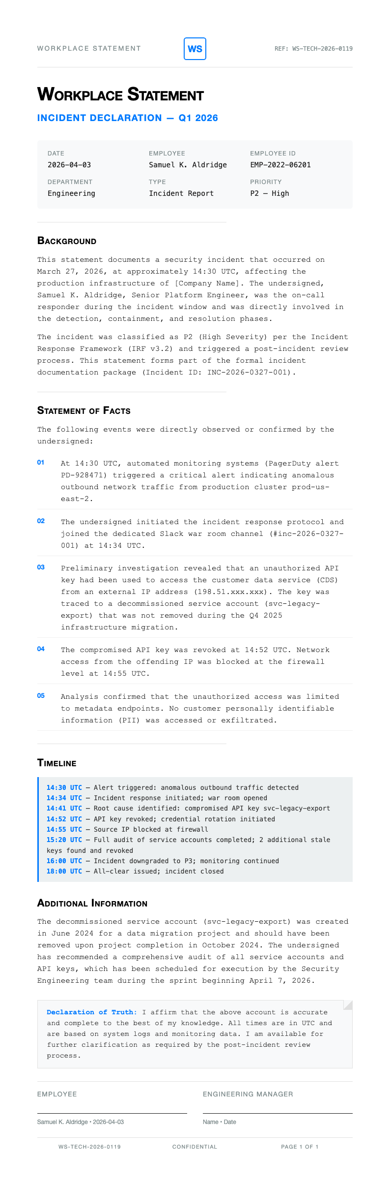 Tech minimalist workplace statement